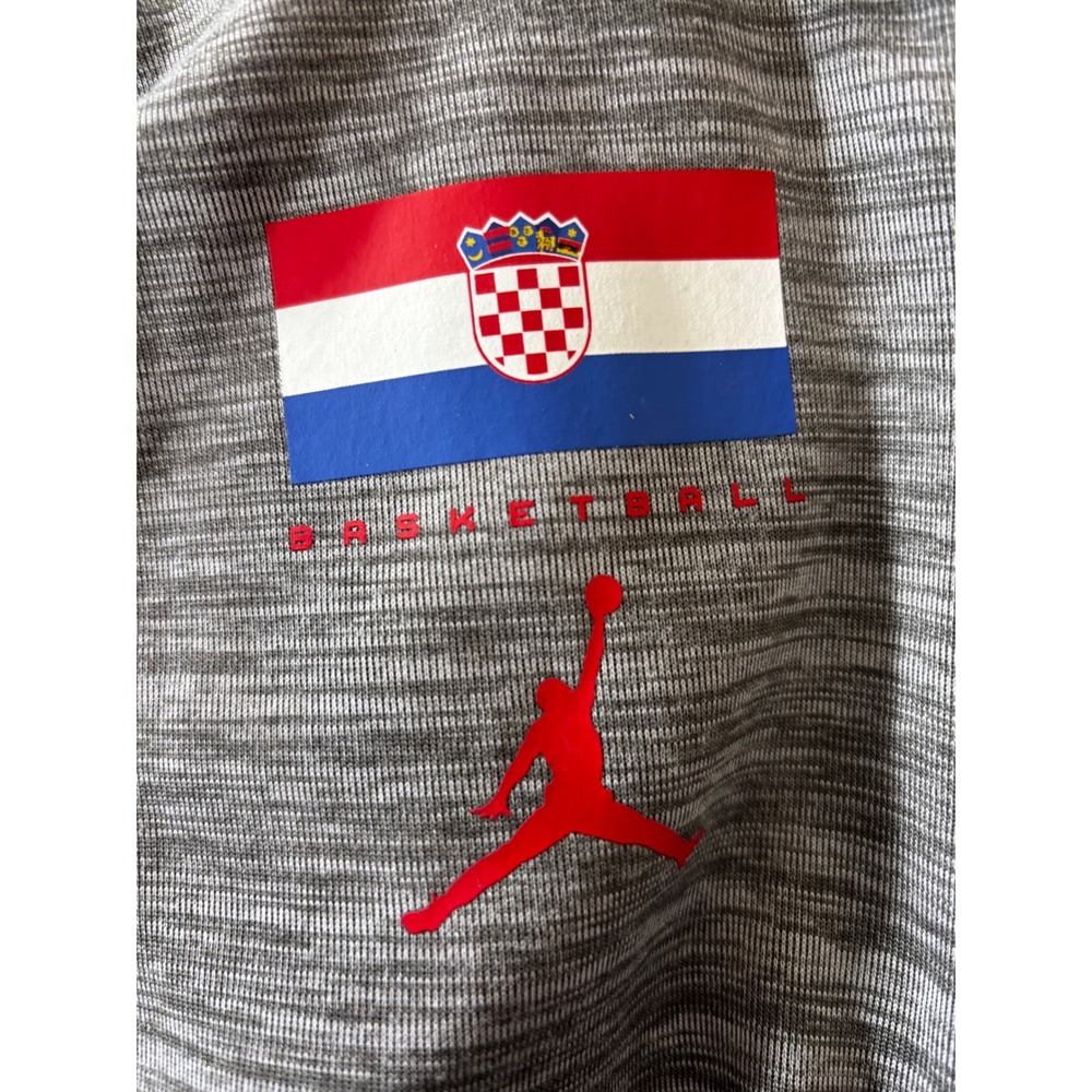 Jordan Croatia Basketball Grey Space Dye Joggers Mens Large CD4670-050 - Picture 12 of 12